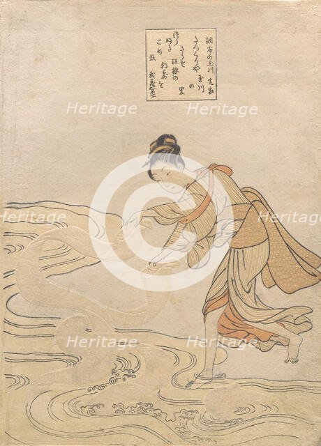 The Jewel River at Chofu (Chofu no Tamagawa), ca. 1768., ca. 1768. Creator: Suzuki Harunobu.