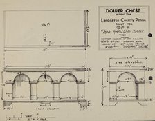 Pa. German Dower Chest, 1935/1942. Creator: Michael Trekur.