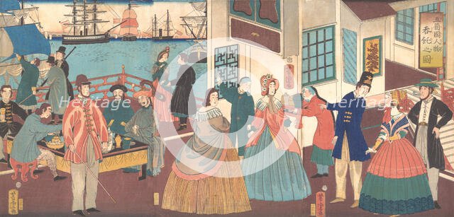 People of the Five Nations, 1861. Creator: Utagawa Yoshitora.