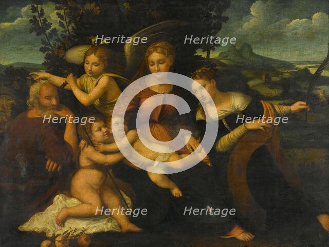 Holy Family with Saint Catherine, 1525. Creator: Francesco Torbido.