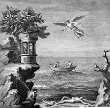 Death of Icarus, 18th century engraving. Artist: Unknown