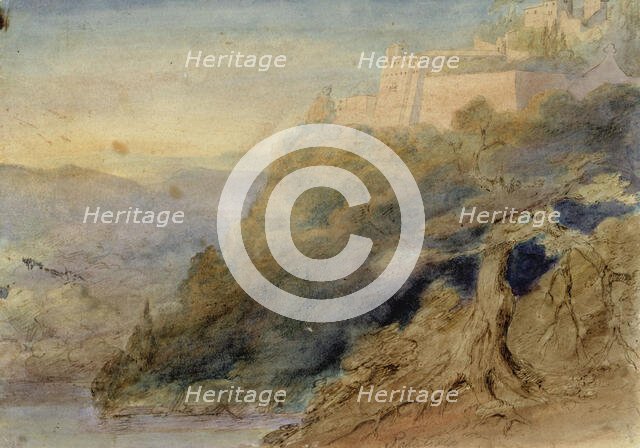 Palazzolo, Italian Landscape, 1830-1873. Creator: Robert Wilhelm Ekman.