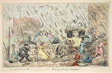 Very Unpleasant Weather or the Old  Saying verified 'Raining Cats, Dogs and Pitchforks', 1835. 