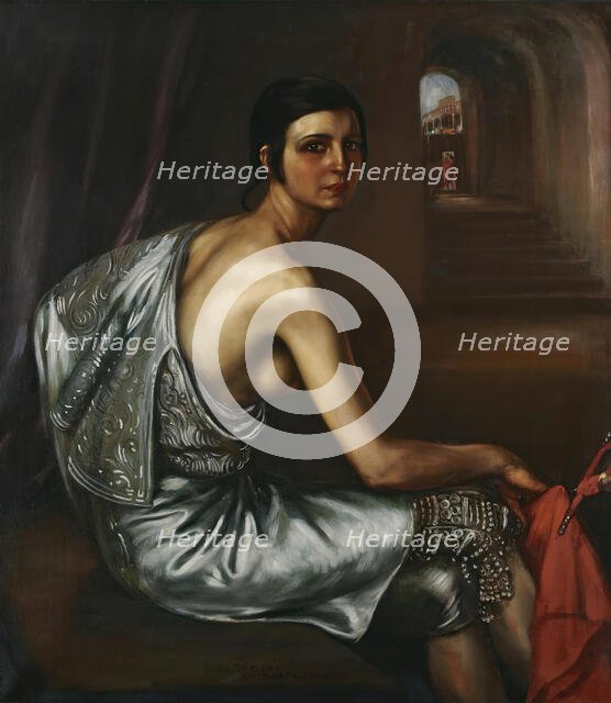 La niña torera (The Torero girl) , 1928-1929. Creator: Romero de Torres, Julio (1874-1930).