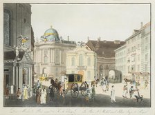 The Saint Michael Square in Vienna, Early 19th cen.. Creator: Postl, Karel (1769-1818).