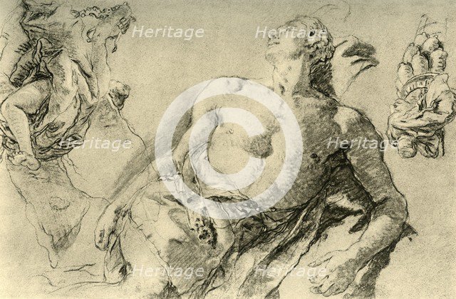 'Detail study for the Hyacinth in Bückeburg.', c1752, (1928). Artist: Giovanni Battista Tiepolo.