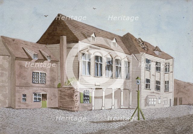 View of Marshalsea Prison on Borough High Street, Southwark, London, c1830. Artist: Anon