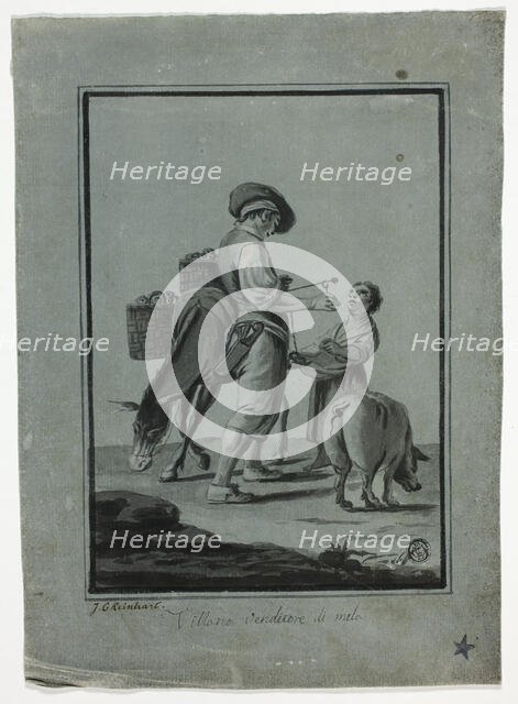 Peasant Apple Peddler, n.d. Creator: Johann Christian Reinhart.