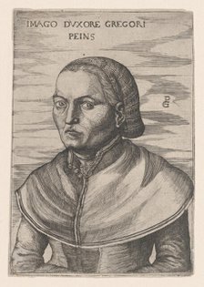 Portrait of the Wife of Georg Pencz (Imago D'uxore Gregori Peins). Creator: Unknown.