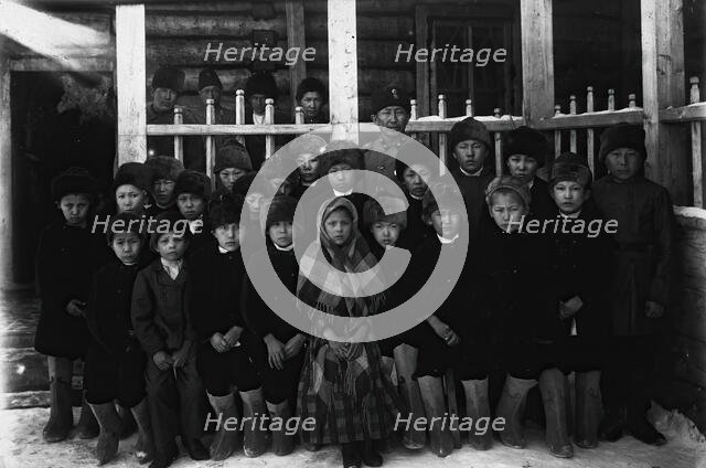 Pupils of the parish school, 1890. Creator: Unknown.
