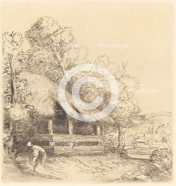 Little Shelter (Le petit hangar). Creator: Alphonse Legros.