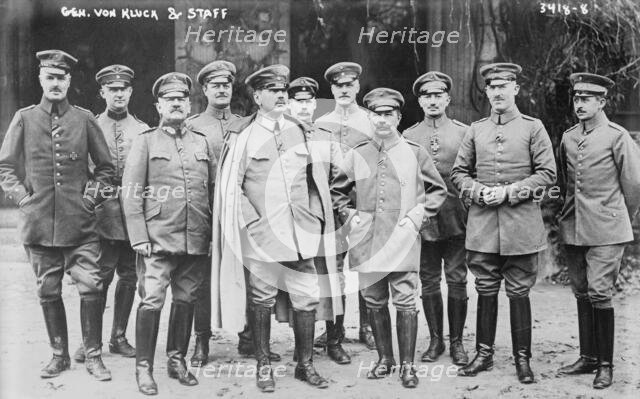 Gen. von Kluck and staff, between 1914 and c1915. Creator: Bain News Service.
