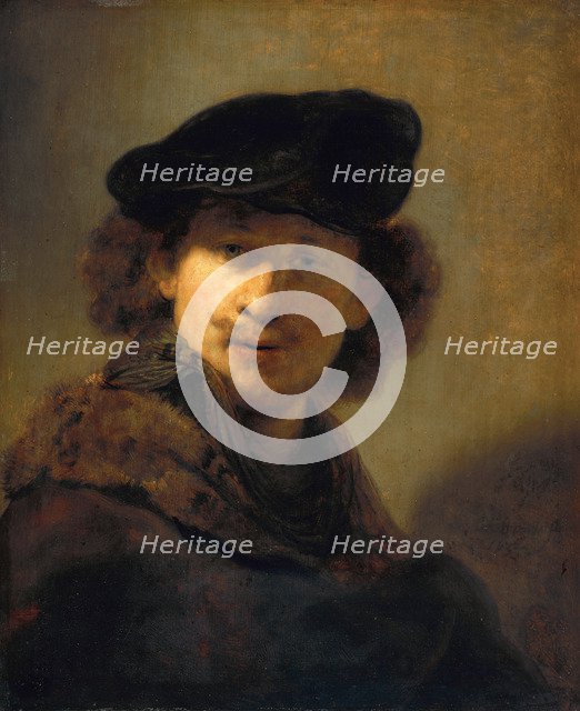 Self-Portrait with Velvet Beret, 1634. Artist: Rembrandt van Rhijn (1606-1669)
