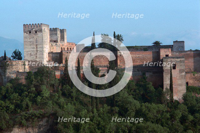 Alcazabar from the west, 14th century. Artist: Unknown