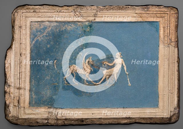 Relief Fragments Depicting a Seated Woman and a Griffin, Early 1st century. Creator: Unknown.