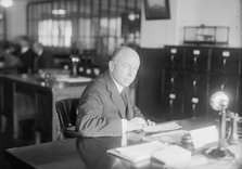 Edmund W. Bonnaffon, Pay Inspector, Navy Yard - At Desk, 1916. Creator: Harris & Ewing.