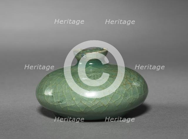 Oil Bottle with Scroll Design, 1100s-1200s. Creator: Unknown.