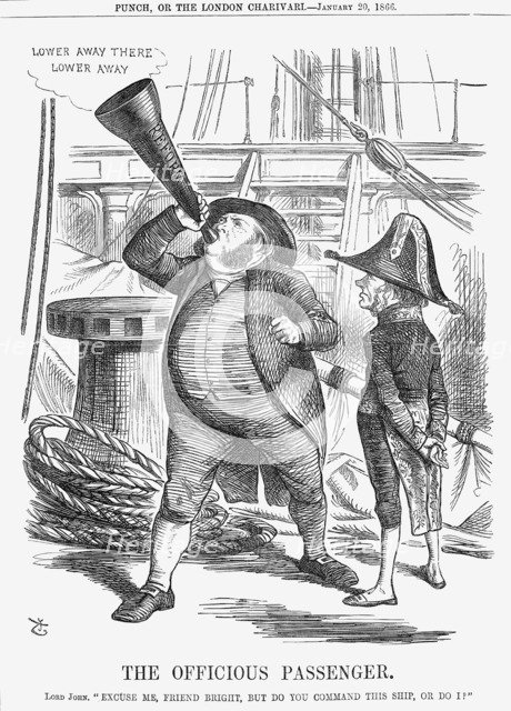 'The Officious Passenger', 1866. Artist: John Tenniel