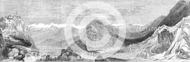 The Stereorama at Cremorne Gardens - panorama of the route to Italy, via the St. Gothard Pass, 1860. Creator: Smyth.