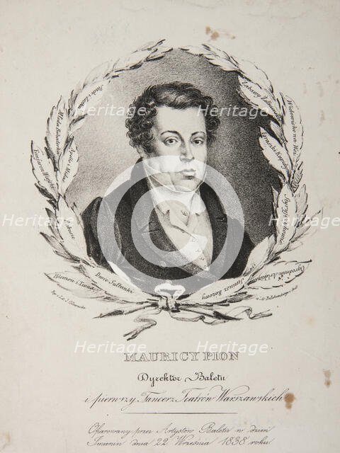 Portrait of the dancer and choreographer Maurice Pion (1801-1869). Creator: Glowacki, Jozef Hilary (1779-1858).