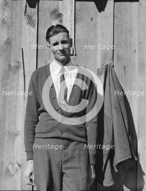 Charlie Carlock, aged thirty-six, the spokesman for...Ola self-help sawmill co-op, Idaho, 1939. Creator: Dorothea Lange.