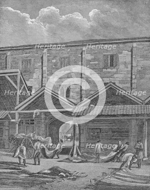 Skin Market, Leadenhall, City of London, 1825 (1911). Artist: Thomas Dale.