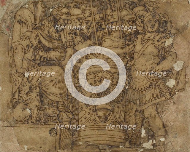 Mucius Scaevola Putting His Hand in the Flame before Porsenna, n.d. Creator: Unknown.