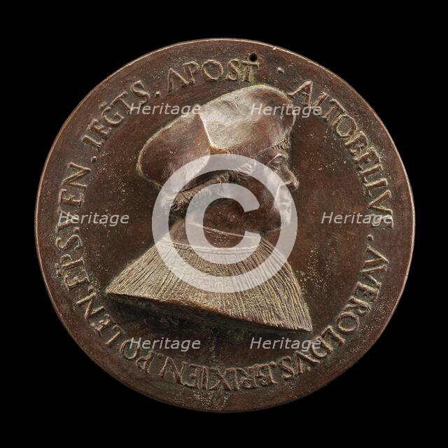 Altobello Averoldo of Brescia, died 1531, Bishop of Pola, Apostolic Legate [obverse], 1520s. Creator: Maffeo Olivieri.