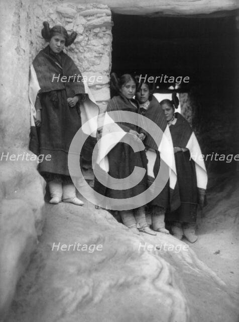 Walpi maidens-Hopi, c1906. Creator: Edward Sheriff Curtis.