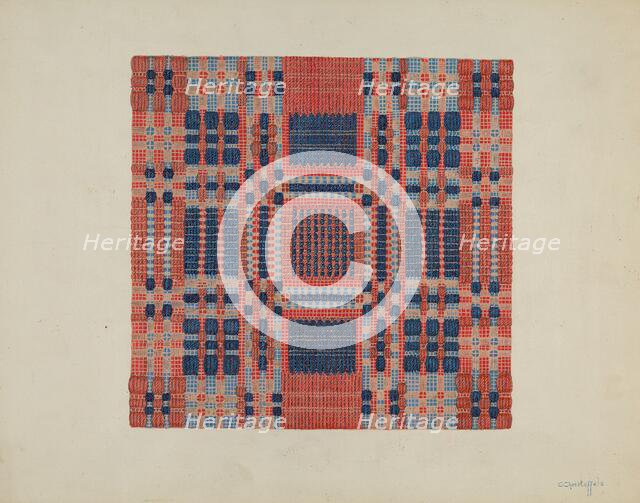 Coverlet (Section), 1935/1942. Creator: Cornelius Christoffels.