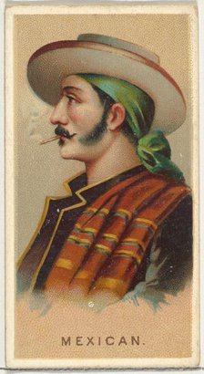 Mexican, from World's Smokers series (N33) for Allen & Ginter Cigarettes, 1888. Creator: Allen & Ginter.