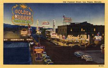 'Old Fremont Street, Las Vegas, Nevada', 1950. Artist: Unknown