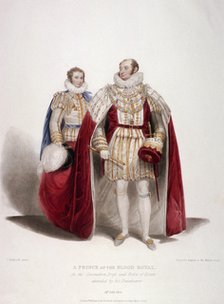 Frederick Augustus, Duke of York in the coronation dress and robes of estate, 1824. Artist: Samuel William Reynolds