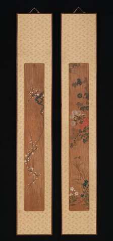 Flowers of Spring and Autumn, shortly after 1701. Creator: Ogata Korin.