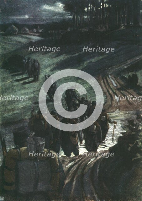 ''Le chemin de la tranchee; un gue', 1915. Creator: Unknown.