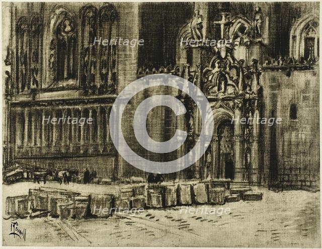 St. Juan de los Reyes, the Door and the Chains, c. 1903. Creator: Joseph J Pennell.