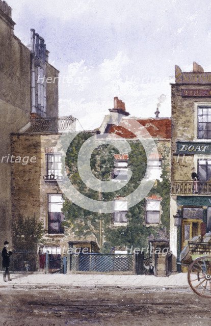 View of the residence of Joseph Mallord William Turner, Cheyne Walk, Chelsea, London, 1882. Artist: Unknown