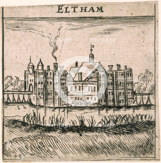 Eltham Palace, London, c1653. Artist: Peter Stent.