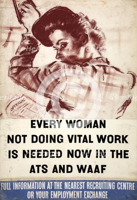 'Every woman not doing vital work is needed now in the ATS...', WWII poster,  between 1939 and 1946. Creator: Central Office of Information.