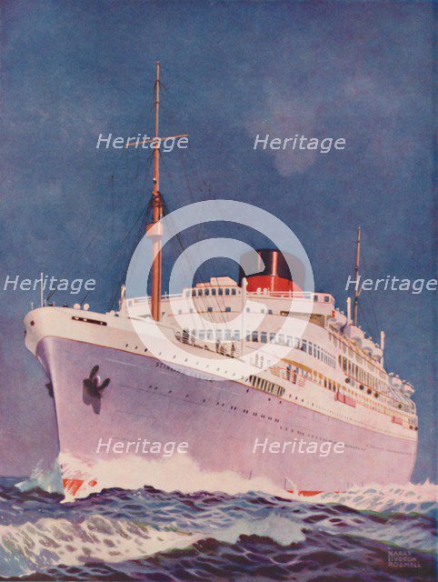 'The Attractive Colouring of the Union Castle liner Stirling Castle', 1937. Artist: Unknown.