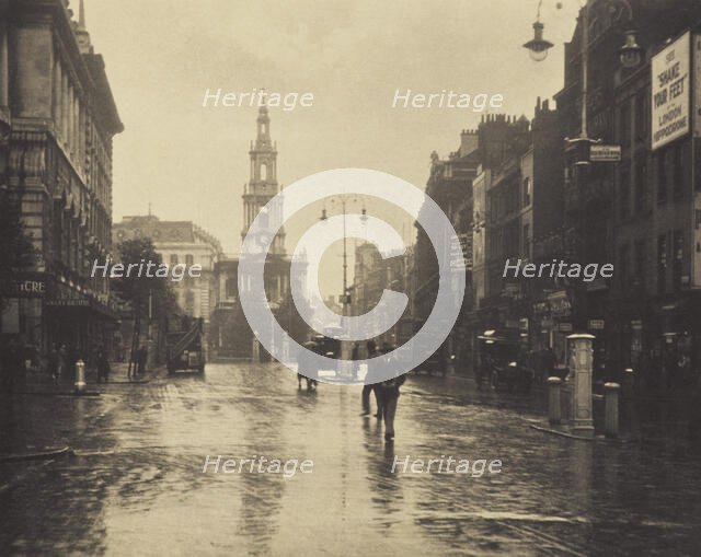 [Street scene]. From the album: Photograph album - London, 1920s. Creator: Harry Moult.