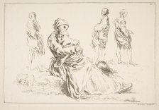 Sheet of Sketches, 1753. Creator: Francois Boucher.