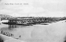 Howrah Bridge over the Hooghly River, Calcutta, India, early 20th century. Artist: Unknown
