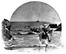 A Visit to Tafilet: landing in Saffi, 1895. Creator: Carl Hentschel.