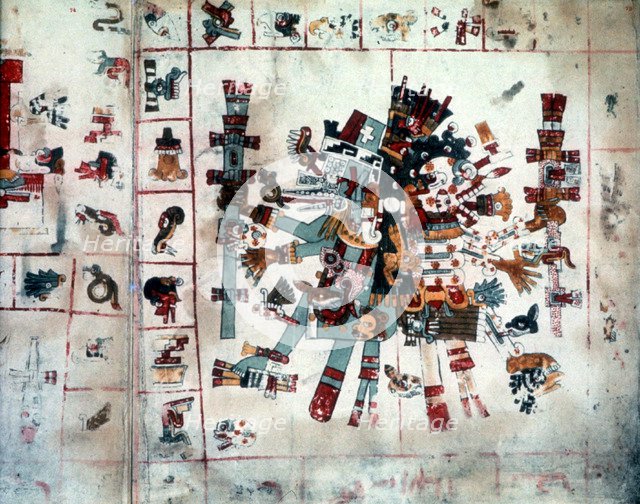 Zoomorphic form from the Codex Borgianus, Mixtec, Pre-Columbian Mexico, c1400. Artist: Unknown