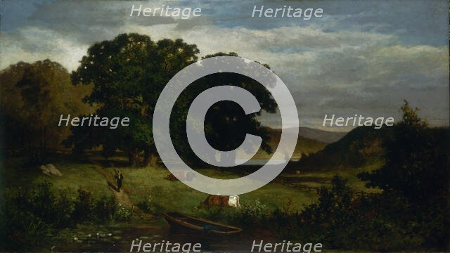 Oak Trees, 1876. Creator: Edward Mitchell Bannister.