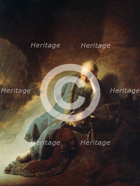 'The Prophet Jeremiah Mourning over the Destruction of Jerusalem', 1630. Artist: Rembrandt Harmensz van Rijn    