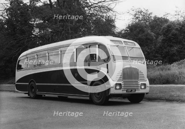 1951 Daimler CVD6 coach with Burlingham body. Creator: Unknown.