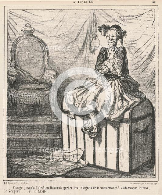 Chargé ... de garder les insignes de la souverainté, 19th century. Creator: Honore Daumier.