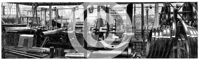 The International Exhibition: group of objects in steel exhibited by Mr. Krupp, of Essen..., 1862. Creator: Unknown.